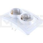 Розетка 2-м CLASSICO защ. шторки с заземл. 2128x бел. ASD / IN HOME 4690612000985, фото4
