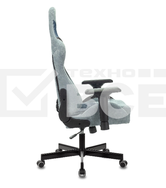 Кресло игровое Бюрократ VIKING 7 KNIGHT BL FABRIC синий текстиль/эко.кожа крестовина металл/пластик