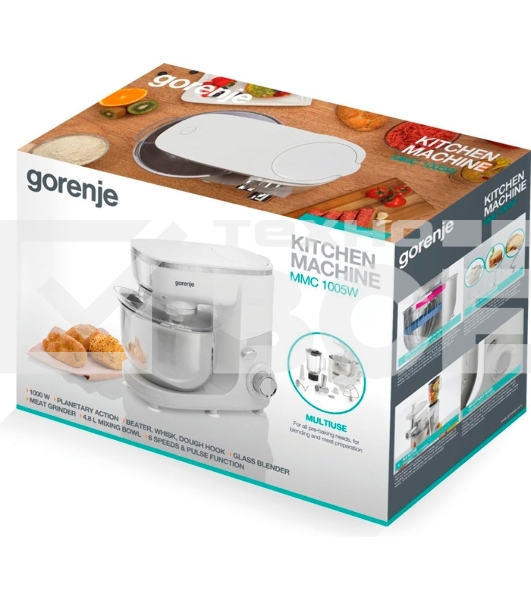 Кухонная машина Gorenje MMC1005W планетар.вращ. 1000Вт белый