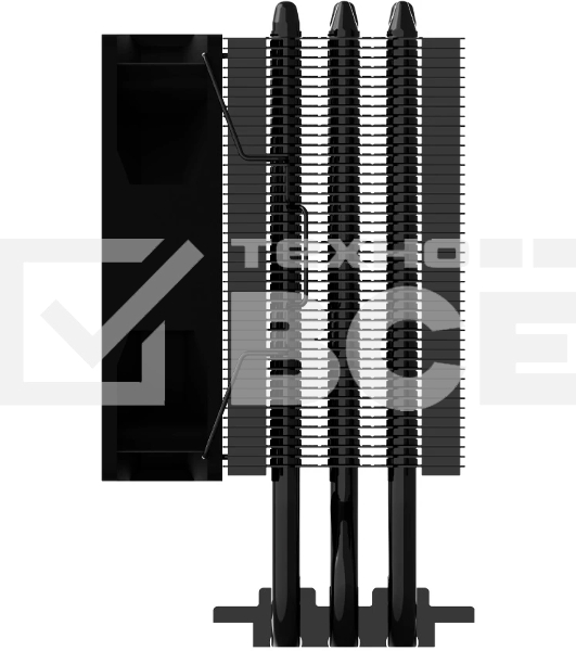 Кулер ZALMAN CNPS4X BLACK V2, 92мм FAN, 3 HEAT PIPES, 4-PIN PWM, 800-2000 RPM, 29DBA, HYDRO BEARING, LGA1851/1700, AM5/AM4, screw type installation