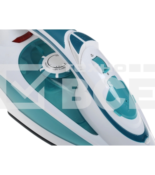 Утюг Delta LUX DL-352 бирюзовый (бирюзовый 2200 Вт, подошва с керамическим покрытием, сухое глажение, разбрызгивание воды, отпаривание, антинакипь, антикапля, паровой удар, самоочистка, вертикальное отпаривание, свет. индикатор,терморегулятор, мерный стак