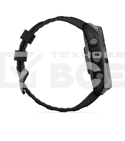 Смарт-часы Garmin Fenix 8 Solar Sapphire титановый угольно-серый DLC, черный 51мм