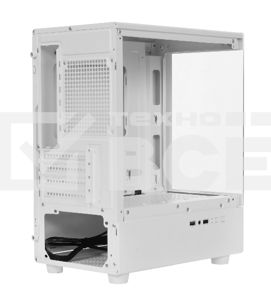 Корпус Ginzzu RX450D mATX жк. дисплей (Белый)