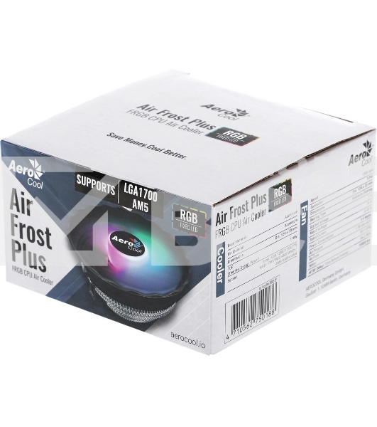 Кулер для процессора Aerocool/Formula Air Frost Plus серебристый, 120 мм, алюминий, 1500 об/мин, 24.2 дБ, 3 pin, 110 Вт, 70 мм