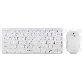 Комплект клавиатура+мышь Gembird KBS-7001-RU беспроводной, USB, 1600 DPI, белый