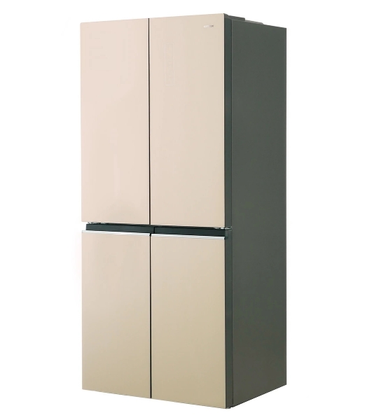 Холодильник Centek CT-1744 бежевый трехкамерный 267/148л морозилка снизу, No Frost, Side by Side