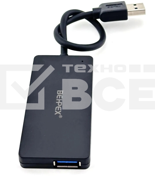 Разветвитель USB 3.0 BPH-3013 4порт. черный