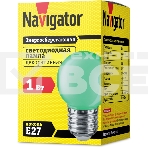 Лампа светодиодная Navigator 71 828 NLL-G45-1-230-G-E27 1 Вт шар E27 220-240В зел., фото2