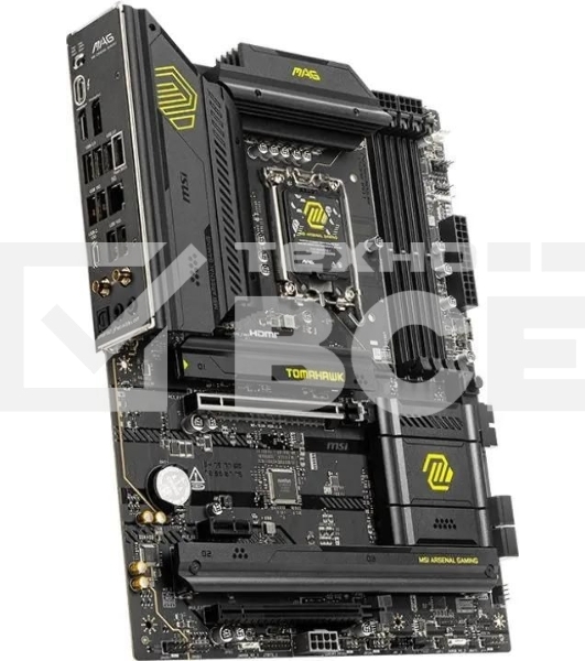 Материнская плата MSI MAG B860 TOMAHAWK WIFI, LGA 1851, Intel B860, 4xDDR5, 4xSATA, 3xM.2, 1xPCIe 4.0 x4, 1xPCIe 5.0 x16, 1xDP, 1xHDMI, 1xUSB-C, 1x 5Gb LAN, 4xUSB-A 2.0, 4xUSB-A 3.2 Gen 2, 7.1, 2x3.5 мм, TOSLINK, ATX