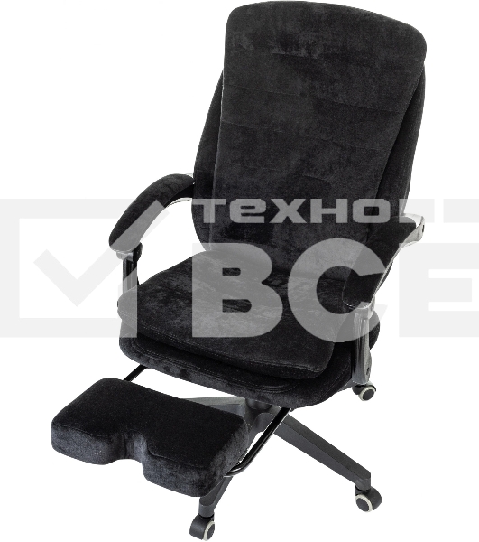 Кресло руководителя Бюрократ T-9950MSG-F Fabric черный Light-20, крестов. пластик, подст. для ног