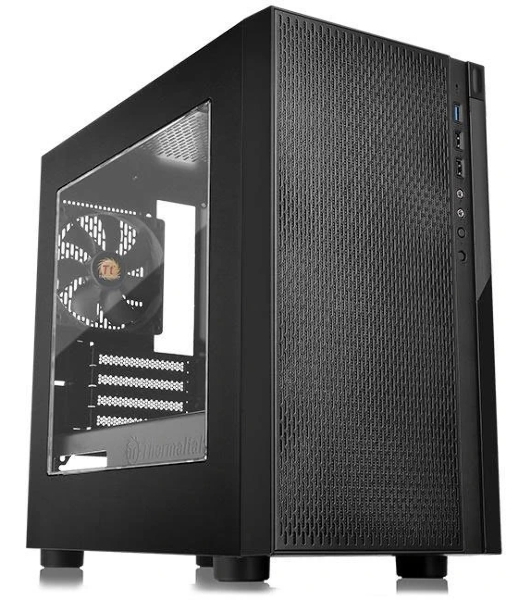Компьютерный корпус Thermaltake Versa H18 Window черный без БП mATX 2xUSB 2.0 1xUSB 3.0 audio bott PSU