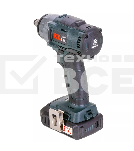 Профессиональный бесщеточный гайковерт аккумуляторный KLPRO KLSS18B-20 (18В, Li-ion-2шт, 2.0А·ч, 250Нм, 2 скорости, подсветка,З/У,в кейсе)