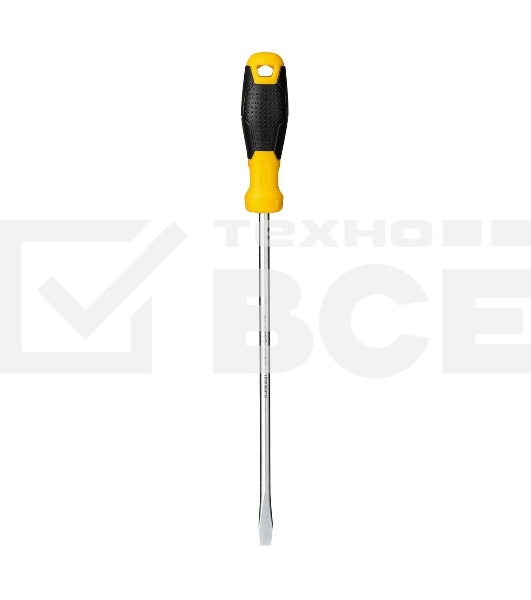 Отвертка шлицевая Deli DL6382501 8х250мм Материал: CR-V. Двухкомпонентная ручка. Хромированная