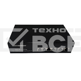 Коммутатор неуправляемый NEOMAX NMS-106PoE-100-S, 6 портов 100 Mbps, 4xPoE, металл