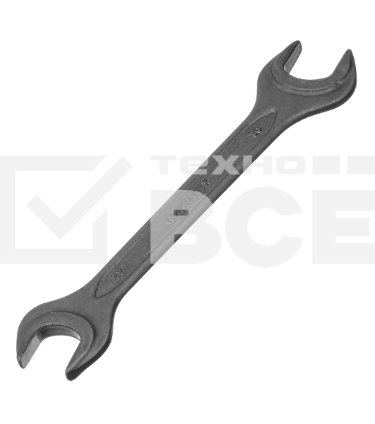 Ключ рожковый Сибртех, 27 х 30 мм, CrV, фосфатированный, ГОСТ 2839