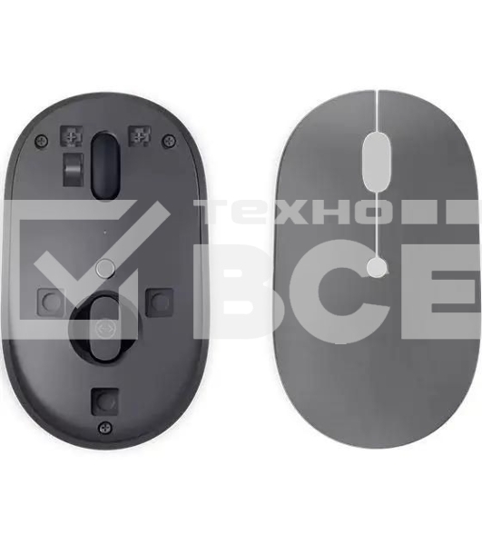 Мышь беспроводная Lenovo Go серый, 2400 dpi, радиоканал, USB-C, кнопки - 3