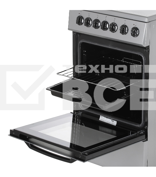 Плита электрическая Beko FFSE57114GS серебристый, конфорок 4 шт, духовка 55 л, 50 см x 85 см x 60 см