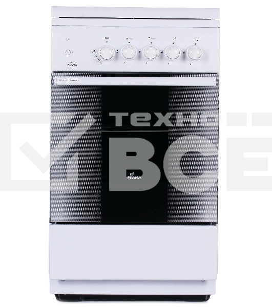 Газовая плита Flama FG 2411 W белый, конфорок 4 шт, духовка 50 л, 50 см x 85 см x 60 см