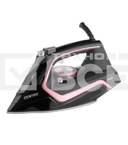Утюг Centek CT-2313 розовый/черный, 2400 Вт, 50 г/мин, 185 г/мин, 350 мл