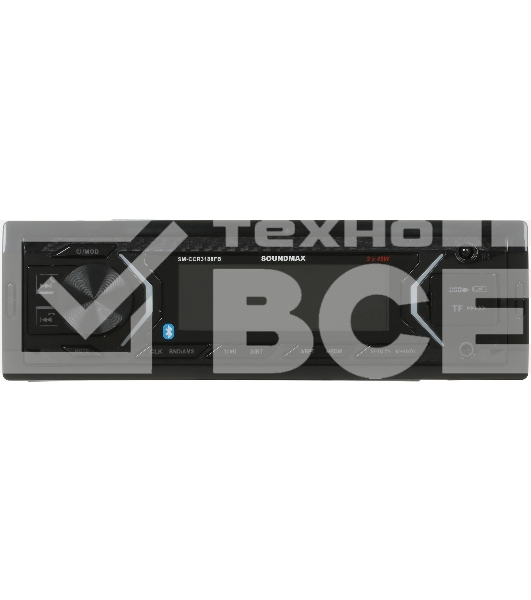 Автомагнитола Soundmax SM-CCR3188FB, 1 DIN, Bluetooth, USB Type-A, AUX