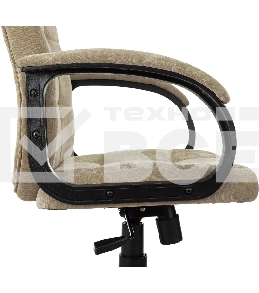Кресло руководителя Бюрократ CH 002 Fabric Light-21 песочный, крестов. пластик