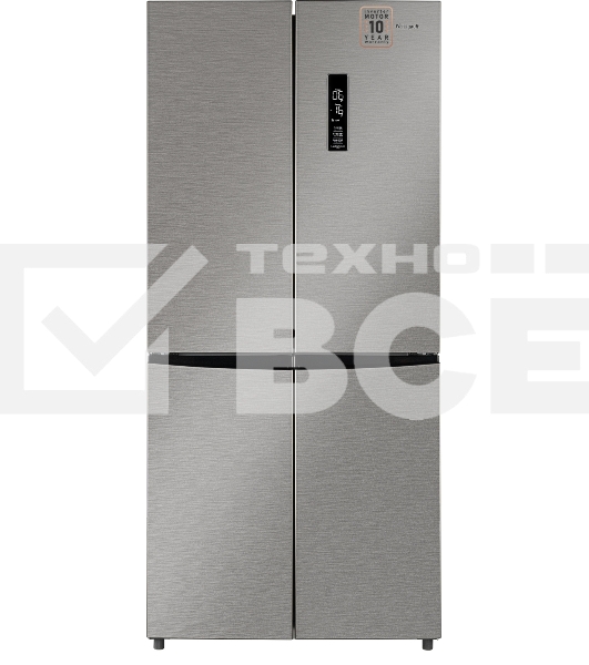 Холодильник Weissgauff WCD 450 INVERTER белый трехкамерный side-by-side 286/141л морозилка снизу Full No Frost
