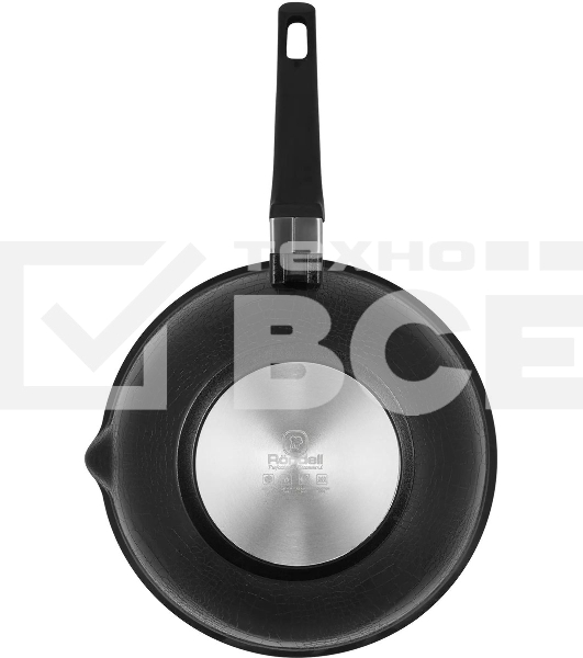 Сковорода ВОК Rondell Escurion RDA-870, 28 см, съемная ручка, с крышкой, черный