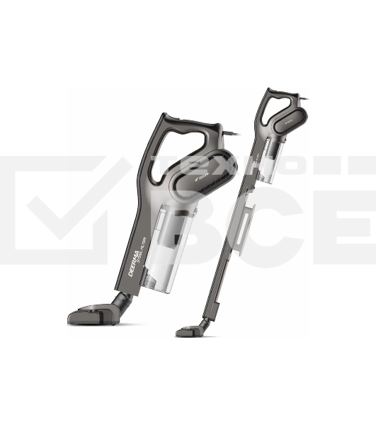 Пылесос вертикальный Deerma DX700S черный, питание от сети, 210 Вт, уборка сухая, пылесборник 0.8 л