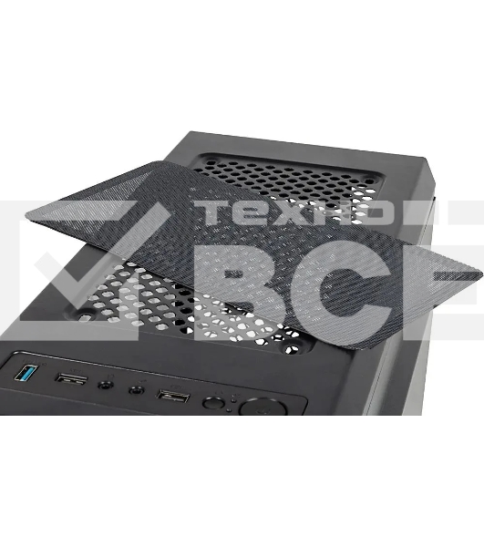 Компьютерный корпус Accord JP-X черный без БП ATX 2xUSB2.0 1xUSB3.0 bott PSU