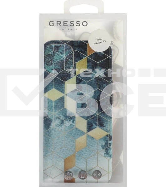 Чехол (клип-кейс) Gresso Meridian, для iPhone 13, синий [gr17aaae8889]