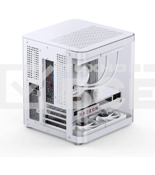 Корпус без блока питания JONSBO TK-1, Mini-Tower, TG, no fan, 1xUSB-A 3.2 + 1xUSB-C 3.2, mATX, mITX White