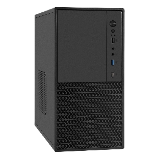 Компьютерный корпус Minitower ExeGate BAA-308MUC-UNS350 (mATX, БП UNS350 с вент. 12см, 1хUSB+1хUSB 3.0+1хTypeC, HD Audio, черный)