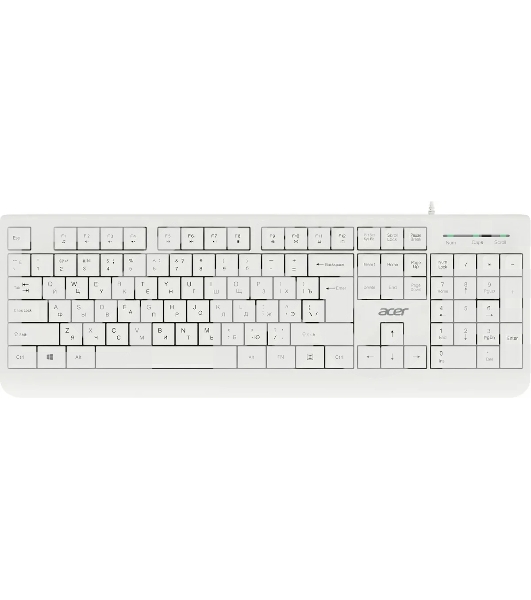 Комплект клавиатура + мышь Acer OCC400 клав:белый мышь:белый USB (ZL.ACCCC.014)