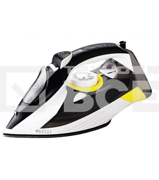 Утюг Kelli KL-1654Y черный/белый/желтый