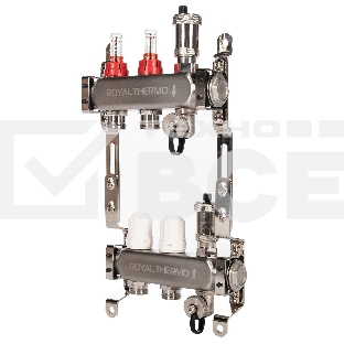 Коллектор Royal Thermo нерж. в сборе с расходомерами 1