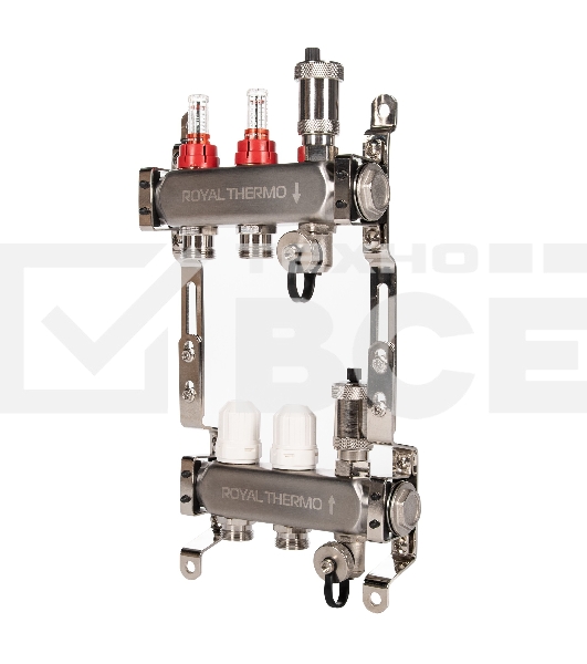 Коллектор Royal Thermo нерж. в сборе с расходомерами 1