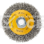 Щетка для УШМ Denzel 100 мм, М14, тарелка, витая нержавеющая проволока 0,3 мм, фото3