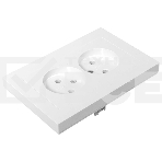 Розетка 2-м EKF UP1-SOW-200 СП Эпика 16А без заземл. без защ. шторок с рамкой механизм бел., фото3