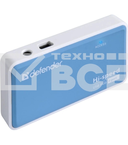 Концентратор USB Defender Quadro Power, USB, адаптер/через USB, блок питания