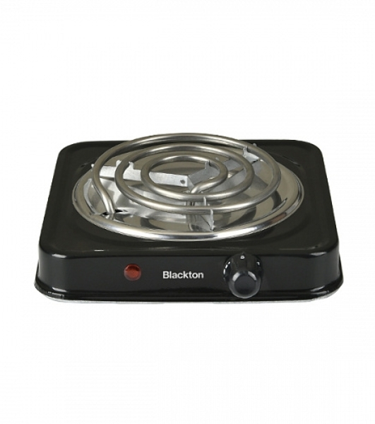 Плита настольная электрическая Blackton Bt HP102B чёрный, 1 кВт, ТЭН, конфорки - 1, нержавеющая сталь, поворотные переключатели