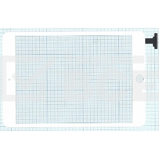 Сенсорное стекло (тачскрин) Ipad mini 3 (retina) no IC (A1599, A1600). белое