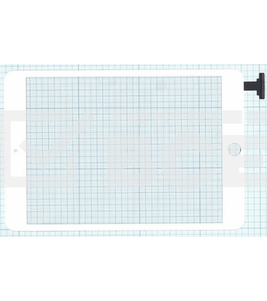 Сенсорное стекло (тачскрин) Ipad mini 3 (retina) no IC (A1599, A1600). белое