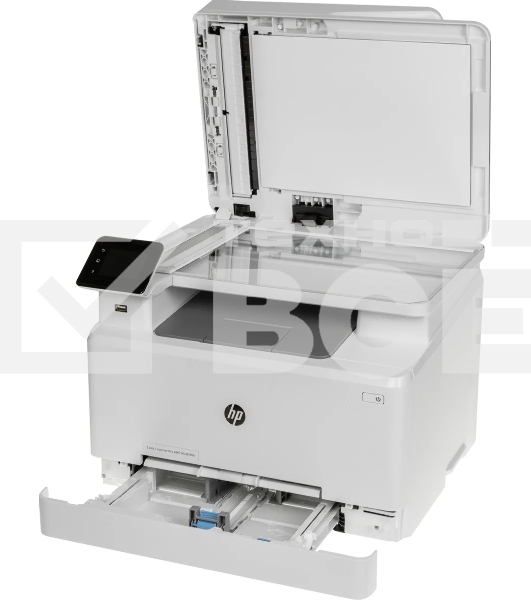 МФУ лазерный HP Color LaserJet Pro M283fdn (7KW74A), A4, цветной, печ. до 21 стр/мин., скан. до 26 стр/мин. (ч/б) 22 стр/мин. (цвет), 600 x 600 dpi (печать) 300x300dpi (скан.), USB, RJ-45, Air Print, Mopria