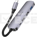 Разветвитель USB-C Hoco HB27 4порт. серый, фото3