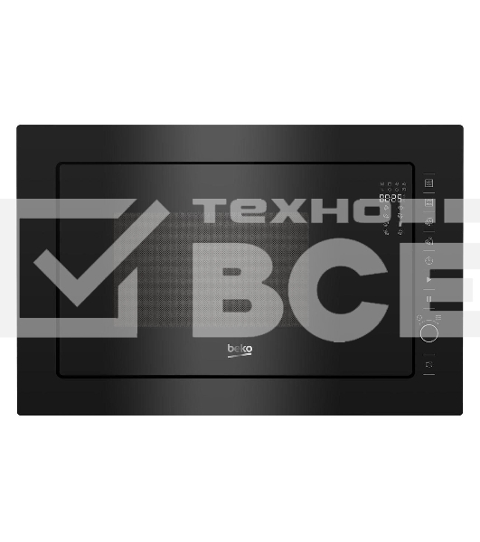 Микроволновая печь встраиваемая Beko BMGB25333BG чёрный, 25 л, 900 Вт, переключатели - поворотный механизм/сенсор