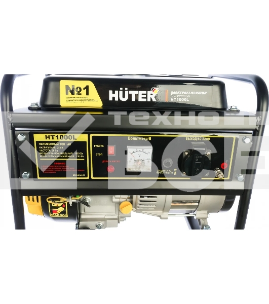 Электрогенератор бензиновый Huter HT1000L, 1.1 кВт, 65 дБ, 24.2 кг