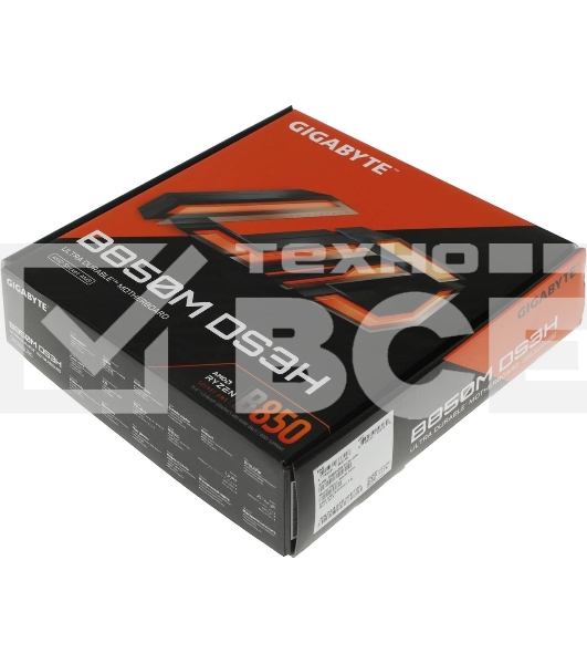 Материнская плата Gigabyte B850M DS3H, AM5, AMD B850, 4xDDR5, 4xSATA, 2xM.2, 1xPCIe 5.0 x16, 1xPCIe 3.0 x4, 1xHDMI, 2xDP, 1x 2.5Gb LAN, 3xUSB-A 3.2 Gen 1, 1xUSB-A 3.2 Gen 2, 4xUSB-A 2.0, 1xUSB-C 3.2 Gen 2, 3x3.5 мм, 7.1, mATX
