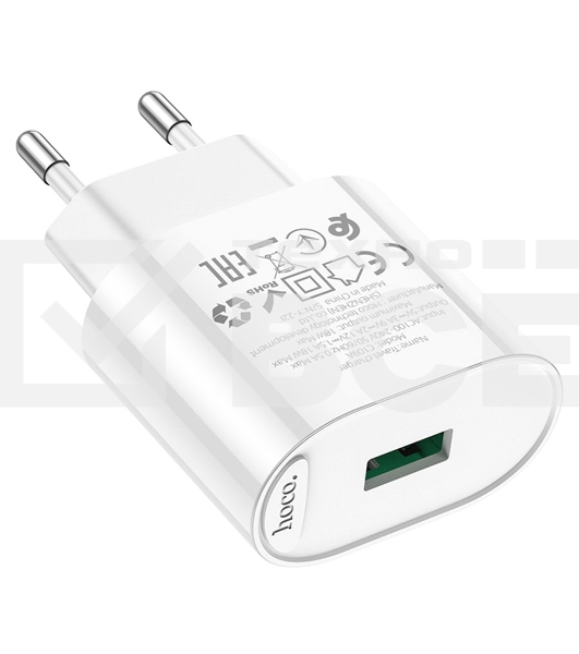 Блок питания (сетевой адаптер) HOCO C109A Fighter, QC3.0, 18W, белый