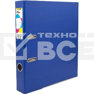 Папка-регистратор Silwerhof 2013371 A4 50мм, ПВХ/бумага синий, металлическая окантовка, сборная (упаковка: 2шт)