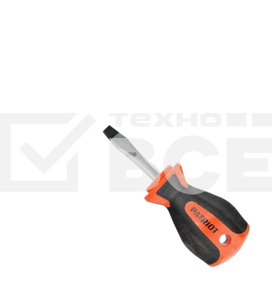 Отвертка Patriot SL6x38, CR-V,магнитная, 2-х компонентная рукоятка